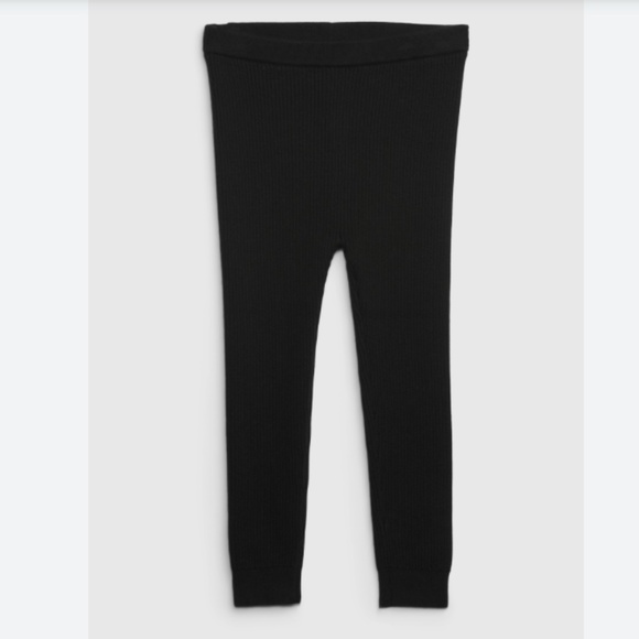 GAP 2 pack Toddler Rib Sweater Leggings black  Ivory  Toddler 2-3 - Picture 4 of 14
